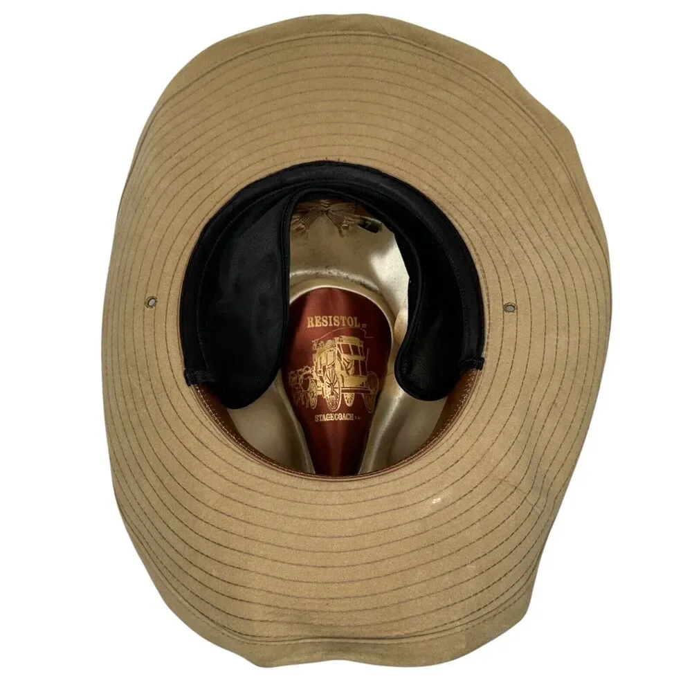 Resistol Stagecoach Cowboy Hat Men’s 7 Brown Wide Brim Western‎ Suede Leather